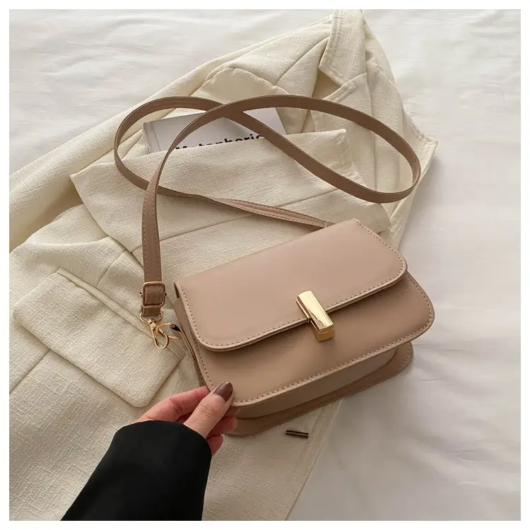 Stylish Small Bag Women's Korean-style All-match Small Square Bag 2024 Spring New Shoulder Bag Simple Buckle Fashion Women's Bag - Image 3