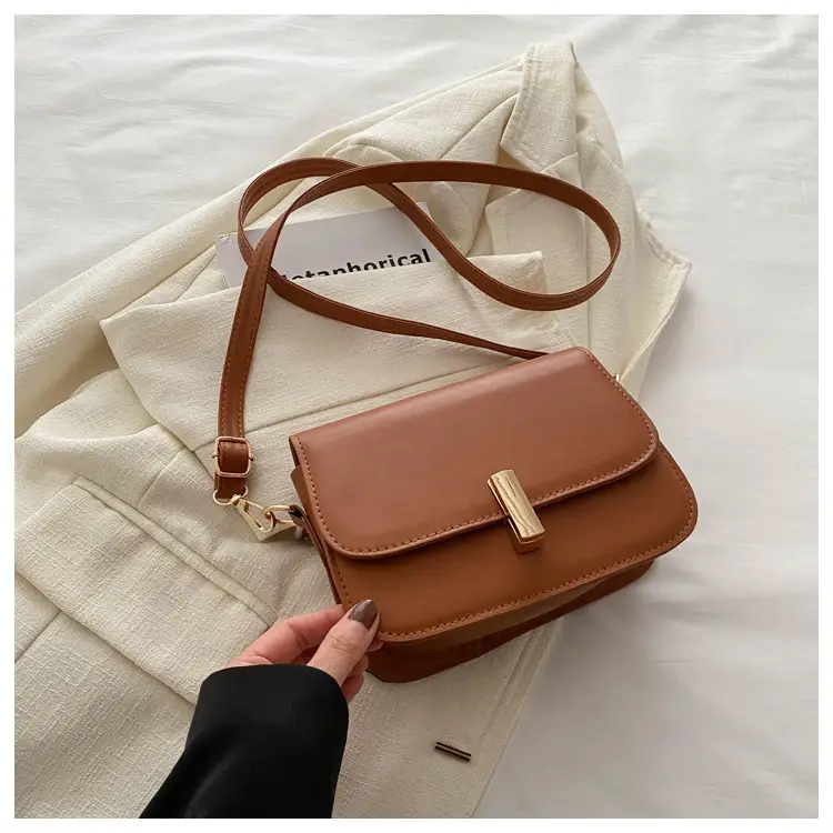 Stylish Small Bag Women's Korean-style All-match Small Square Bag 2024 Spring New Shoulder Bag Simple Buckle Fashion Women's Bag - Image 4
