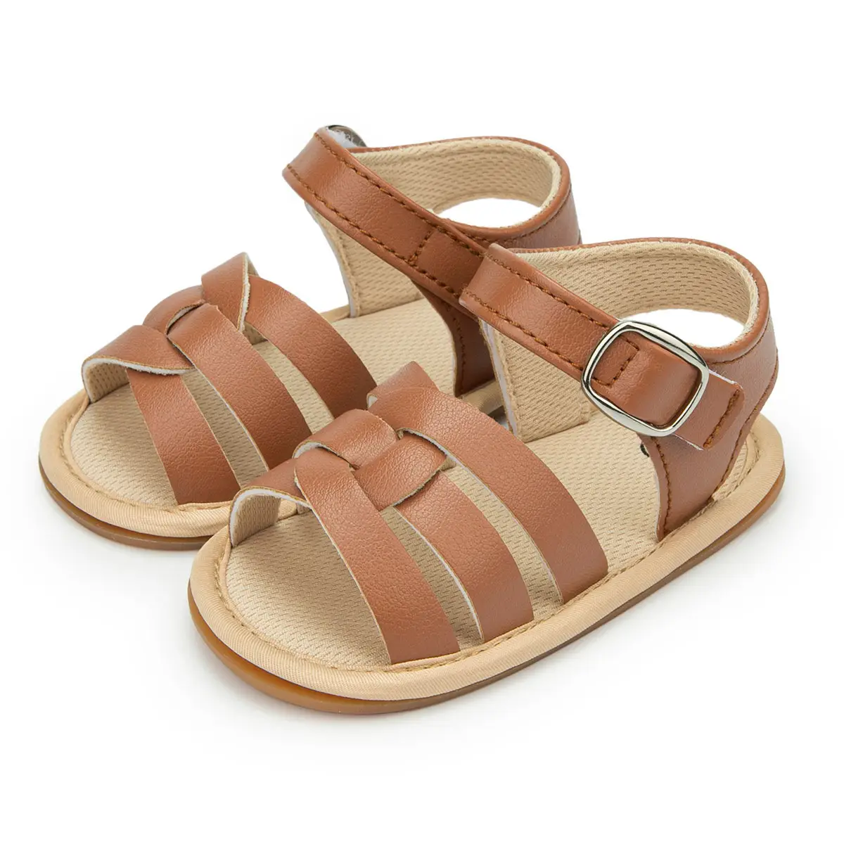 Black Strap Baby Sandals for Men Women Breathable Soft Rubber