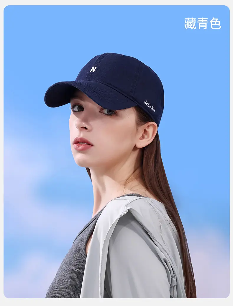 Women Cotton Baseball Cap Blue Green Sun Hat — feature 11