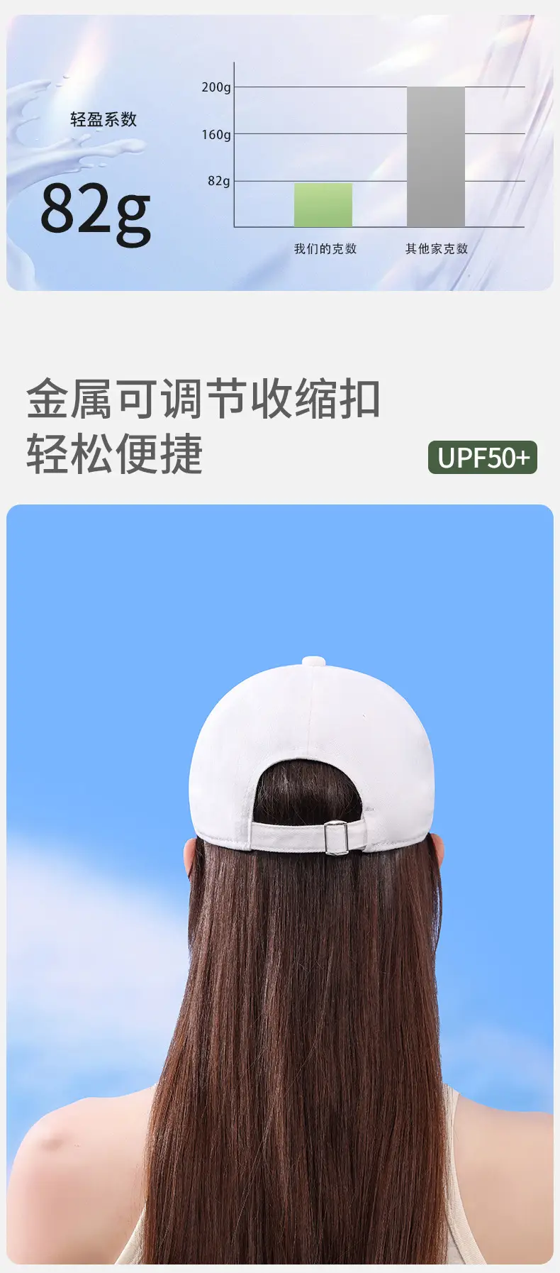 Women Cotton Baseball Cap Blue Green Sun Hat — feature 7