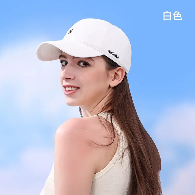 Women Cotton Baseball Cap Blue Green Sun Hat - Image 2