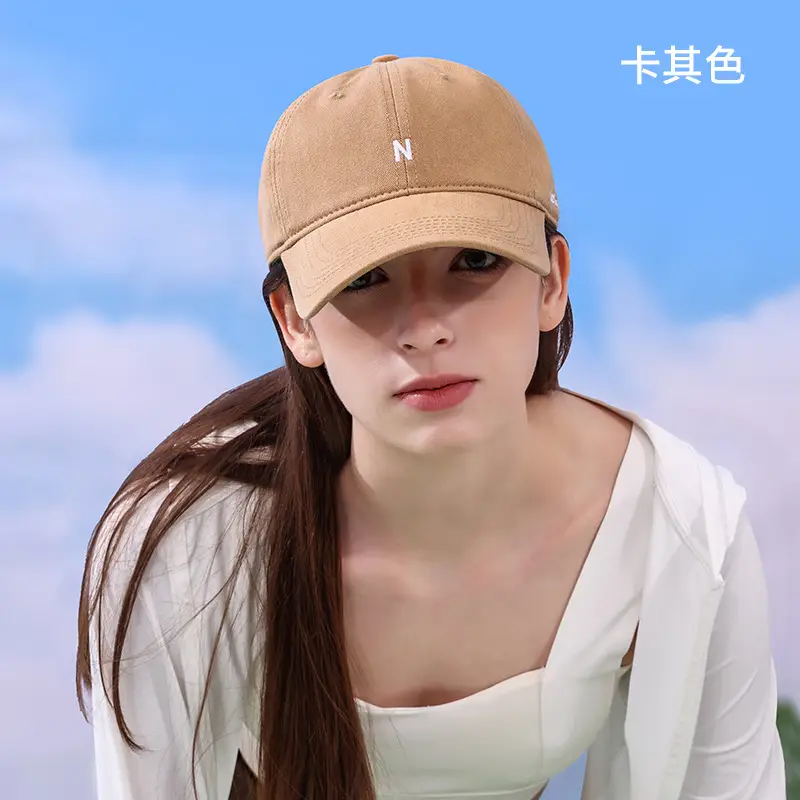 Women Cotton Baseball Cap Blue Green Sun Hat - Image 4