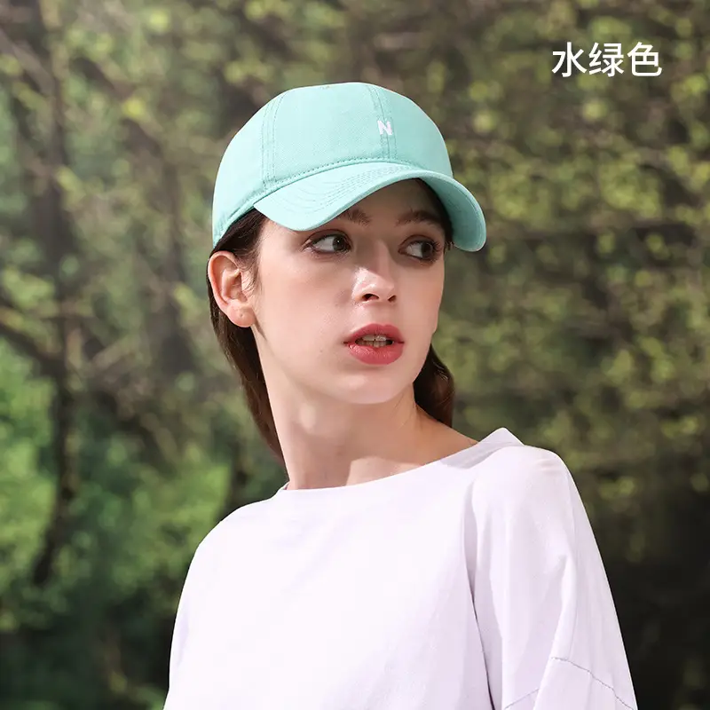 Women Cotton Baseball Cap Blue Green Sun Hat - Image 6