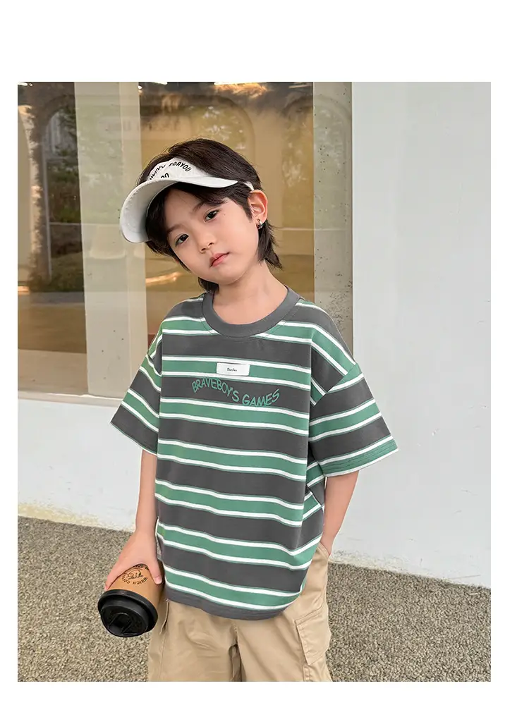 Boys Striped Cotton T-Shirt Summer 2026 — feature 10