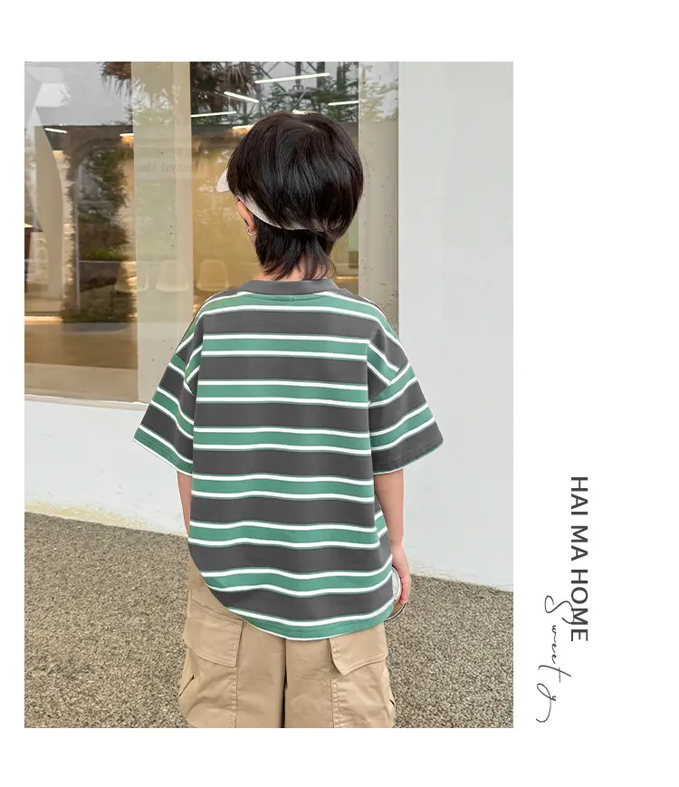 Boys Striped Cotton T-Shirt Summer 2026 — feature 11