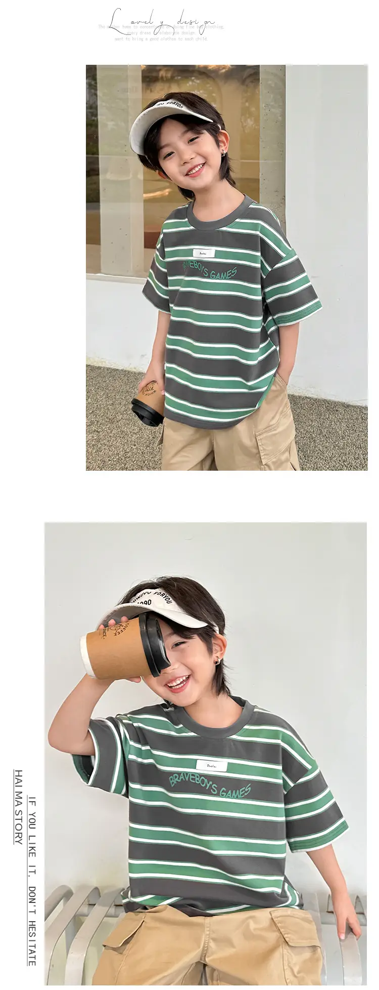 Boys Striped Cotton T-Shirt Summer 2026 — feature 9