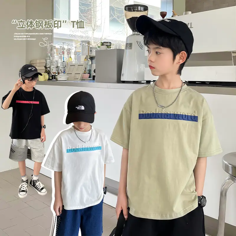 Boys T-Shirt Summer Wear 2026 Korean Style - Image 2