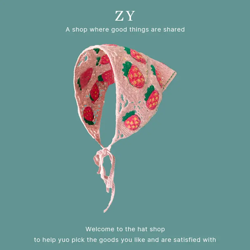 Women Knitted Triangle Hairband Scarf Pastoral Style - Image 38