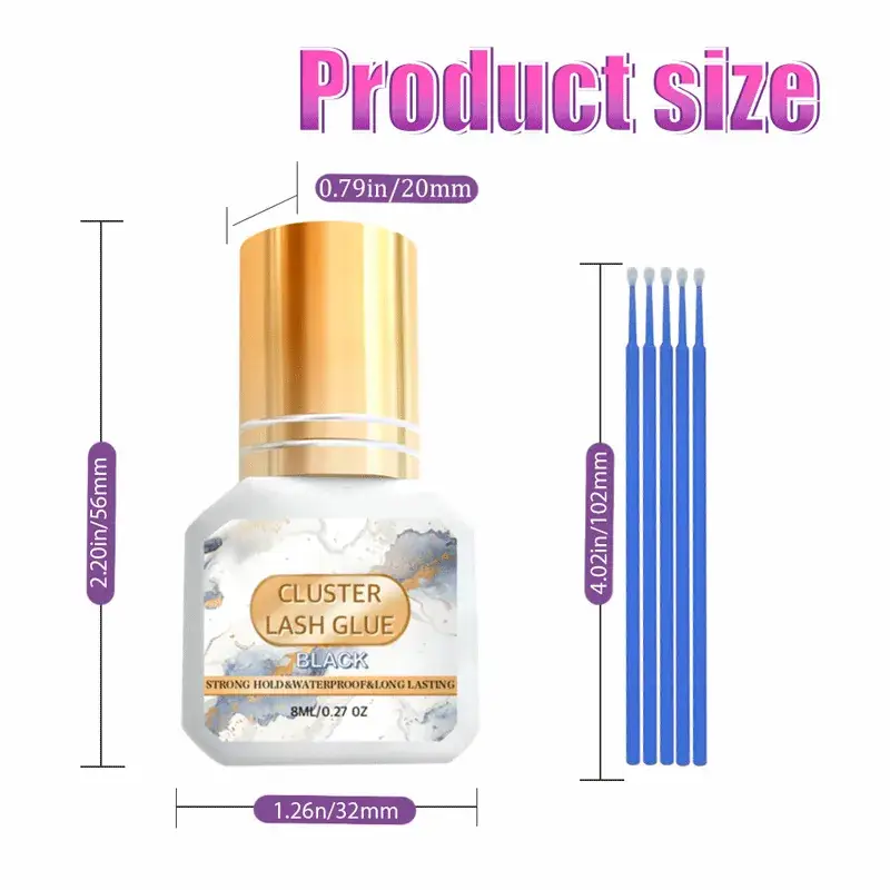 Wendylashes Black Clusterlash Glue for False Eyelashes