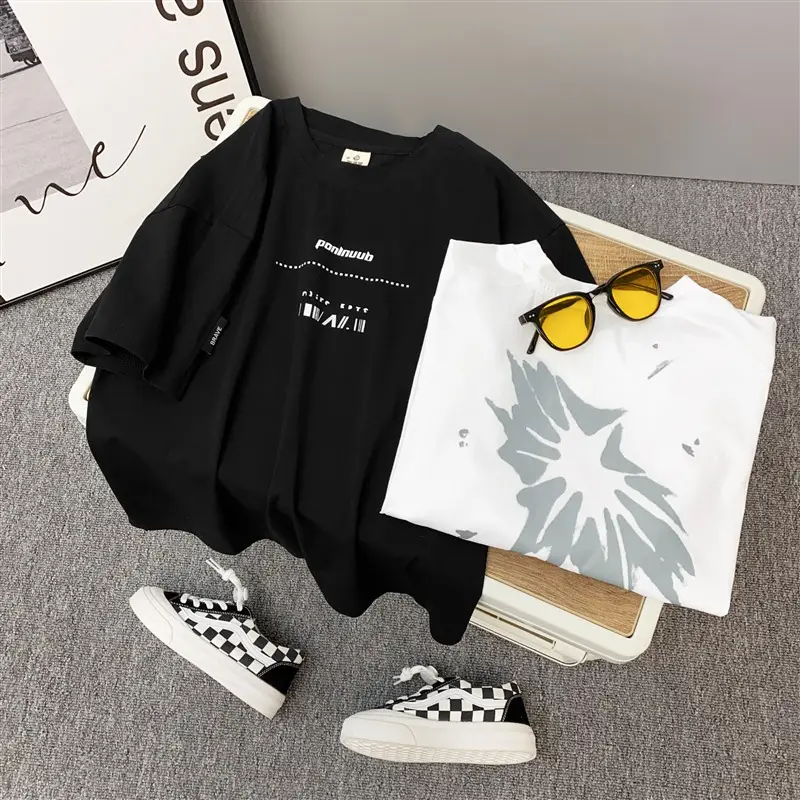 2026 Boys Cotton Graphic T-Shirt White Summer - Image 5
