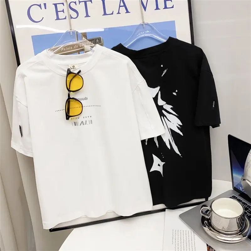2026 Boys Cotton Graphic T-Shirt White Summer - Image 6