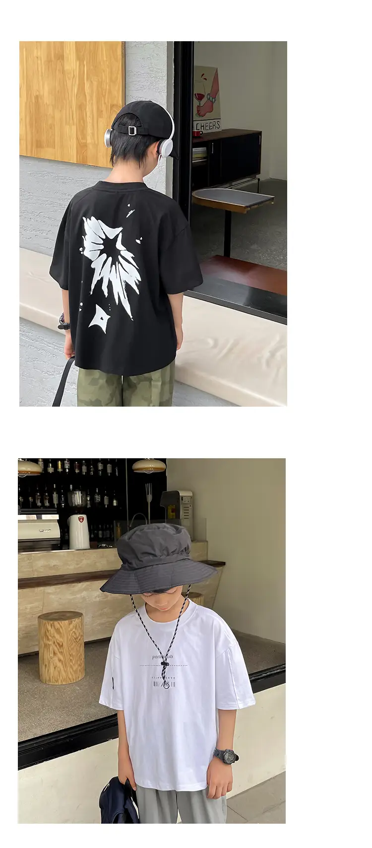 2026 Boys Cotton Graphic T-Shirt White Summer — feature 11