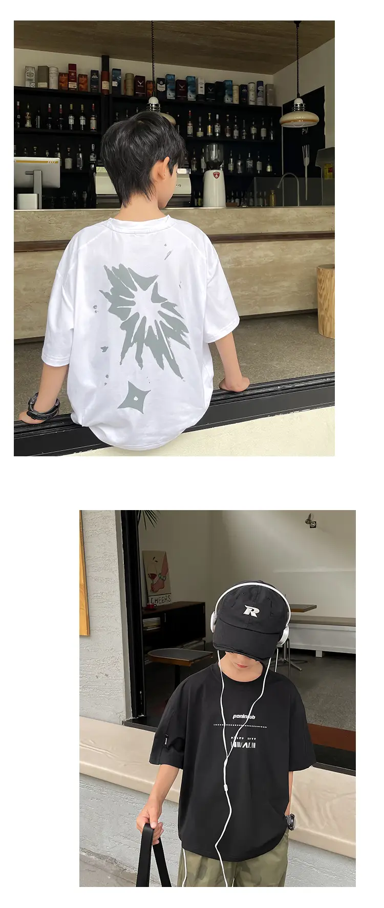 2026 Boys Cotton Graphic T-Shirt White Summer — feature 12