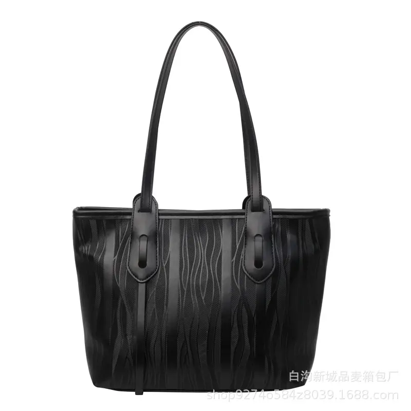Women's Beige Ribbed Shoulder Bag Large Capacity 2026 - Image 8