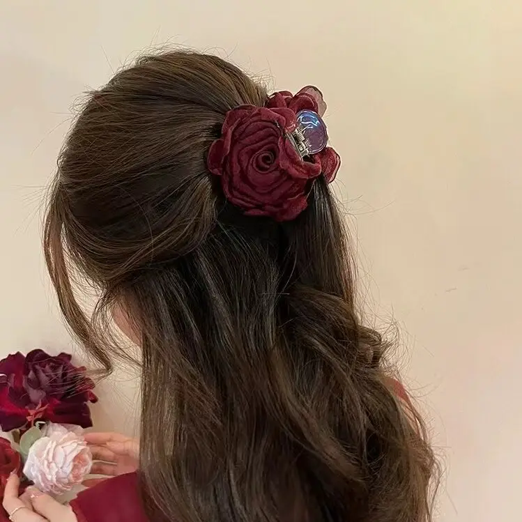 New Chinese Style Hairpin Headwear Rose Clip 2024 - Image 4