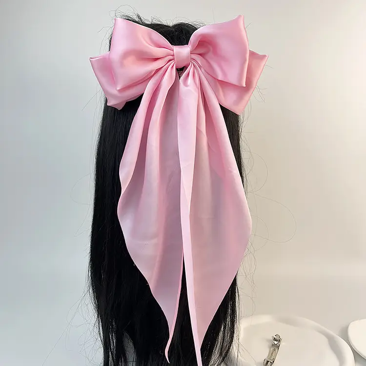 Pink Long Bow Hairpin for Women — feature 10