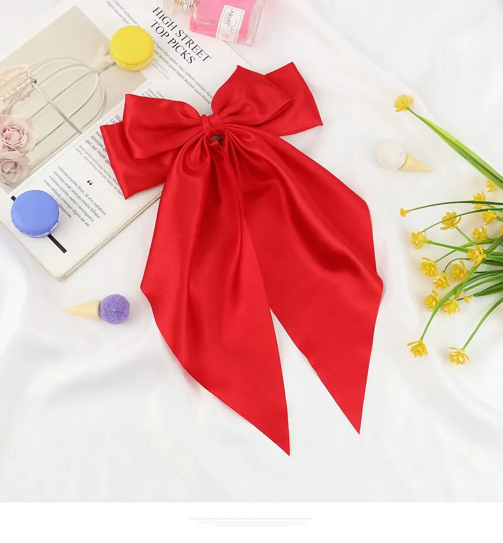 Pink Long Bow Hairpin for Women — feature 5