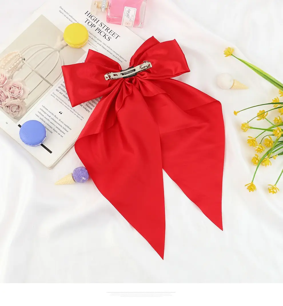 Pink Long Bow Hairpin for Women — feature 6