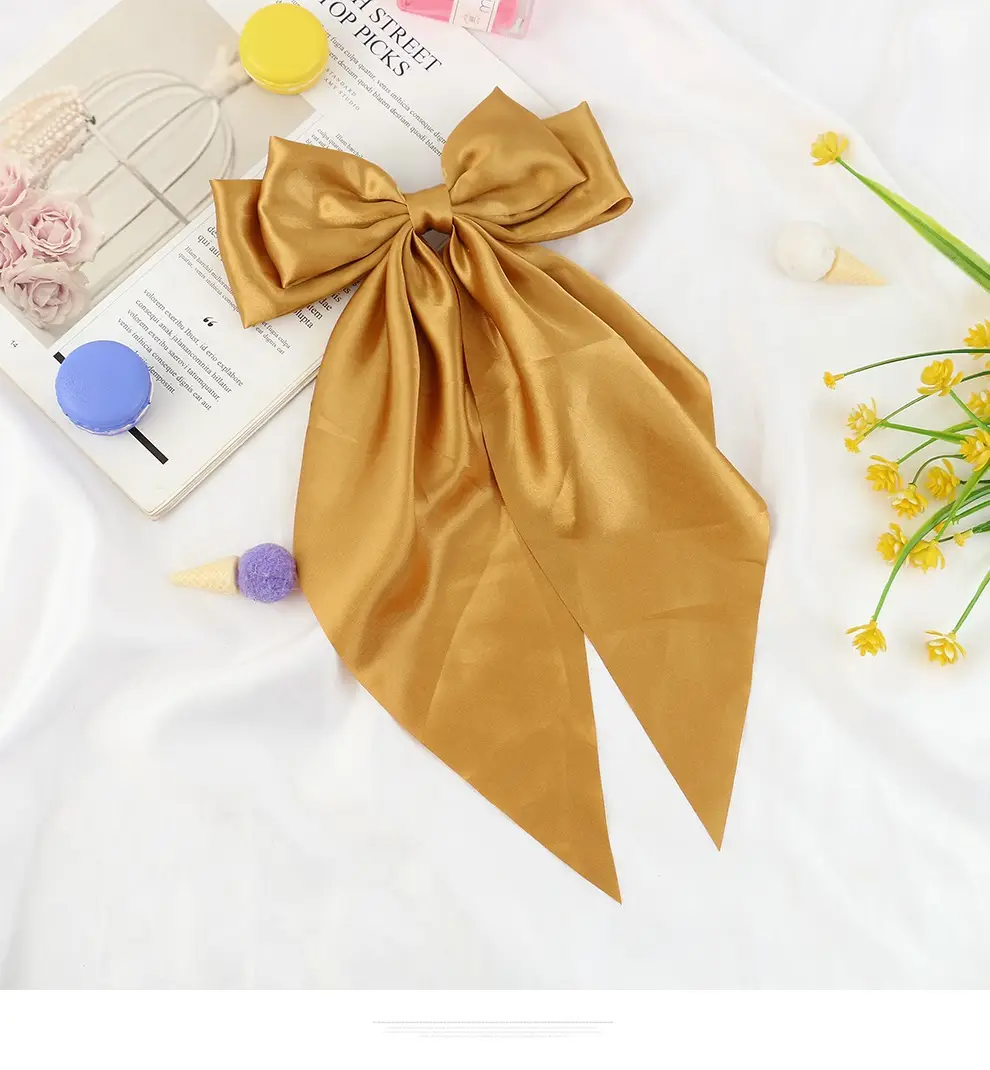 Pink Long Bow Hairpin for Women - Image 6