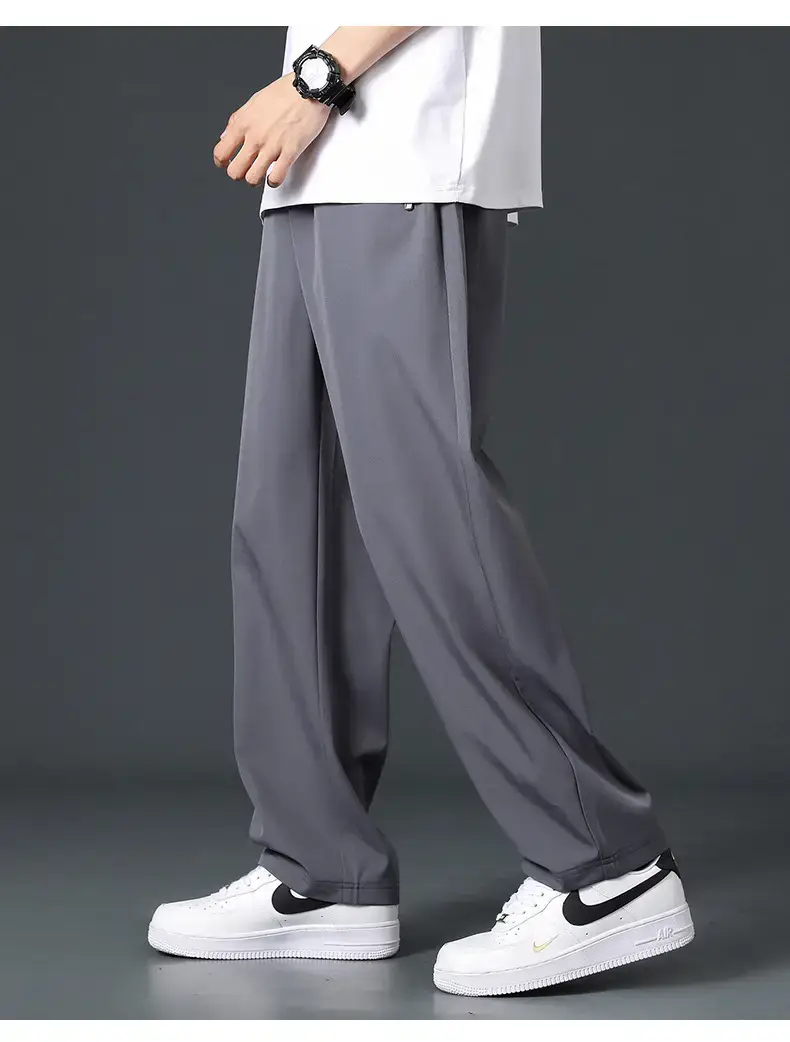 Men Ice Silk Wide Leg Pants Summer Loose Trendy — feature 18