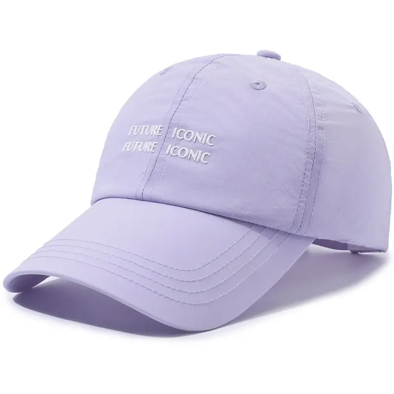 Women Gray Baseball Cap with "HISTORY ICONIC FUTURE" Embroidery - Image 2