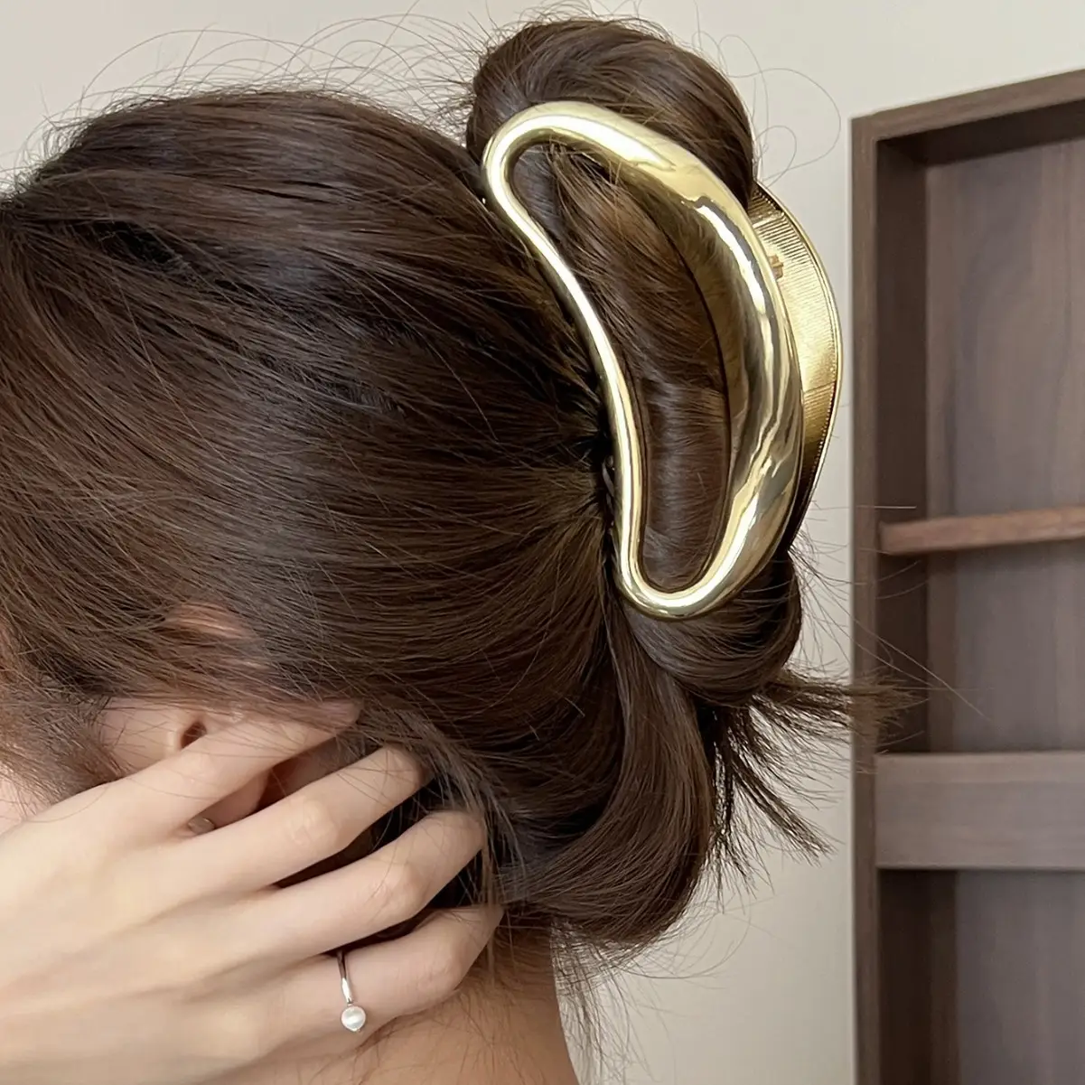 Unusual Silver Gray Hairpin Clip for Women
