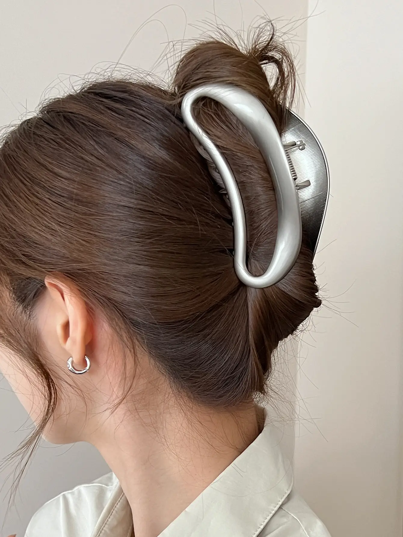 Unusual Silver Gray Hairpin Clip for Women — feature 11