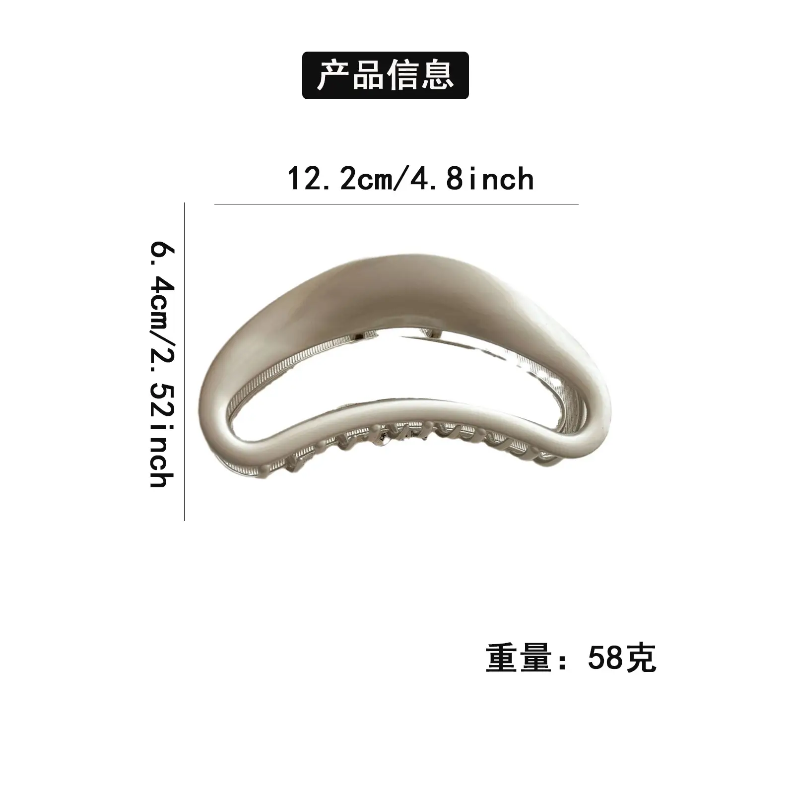 Unusual Silver Gray Hairpin Clip for Women — feature 2