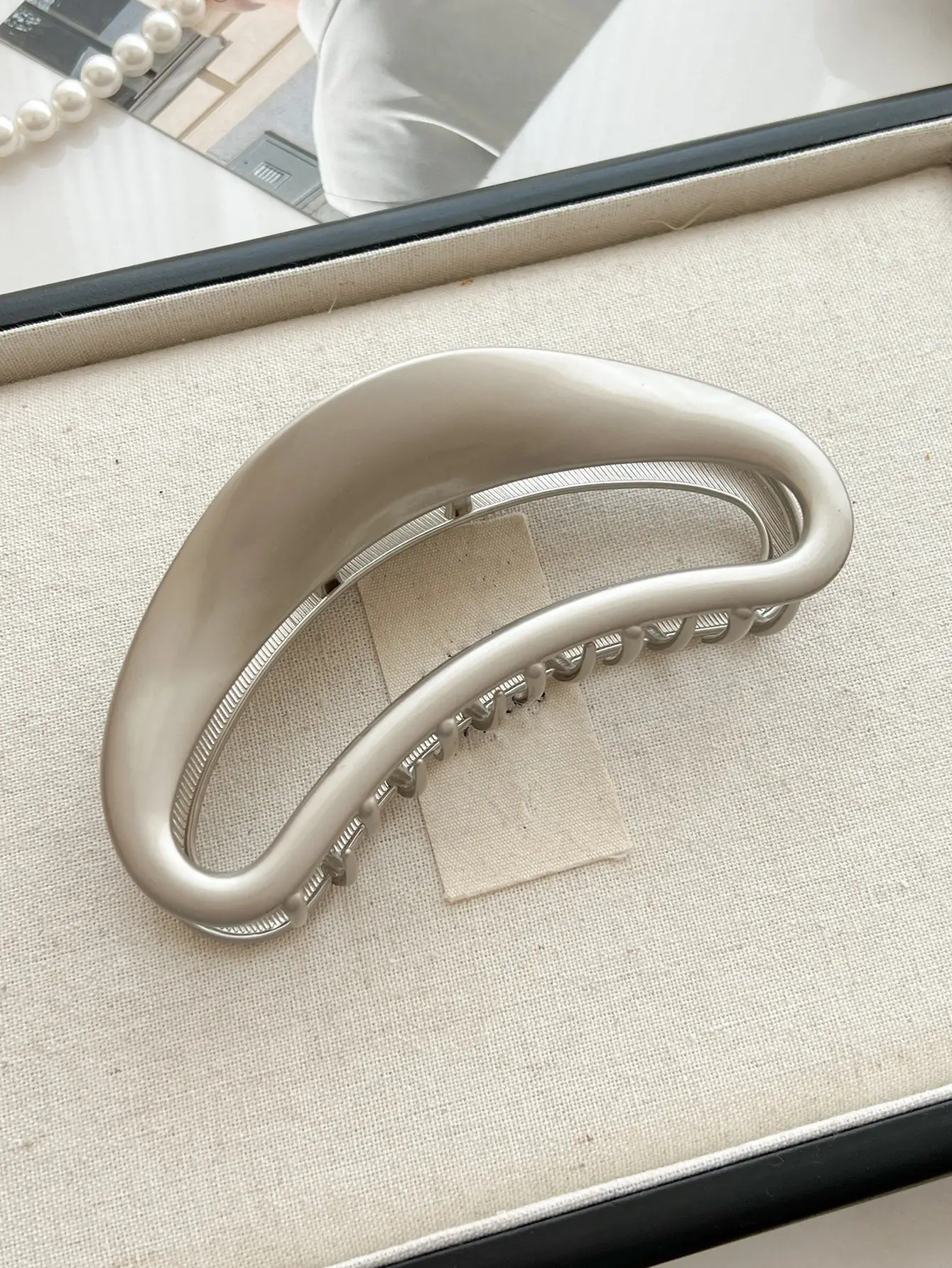 Unusual Silver Gray Hairpin Clip for Women