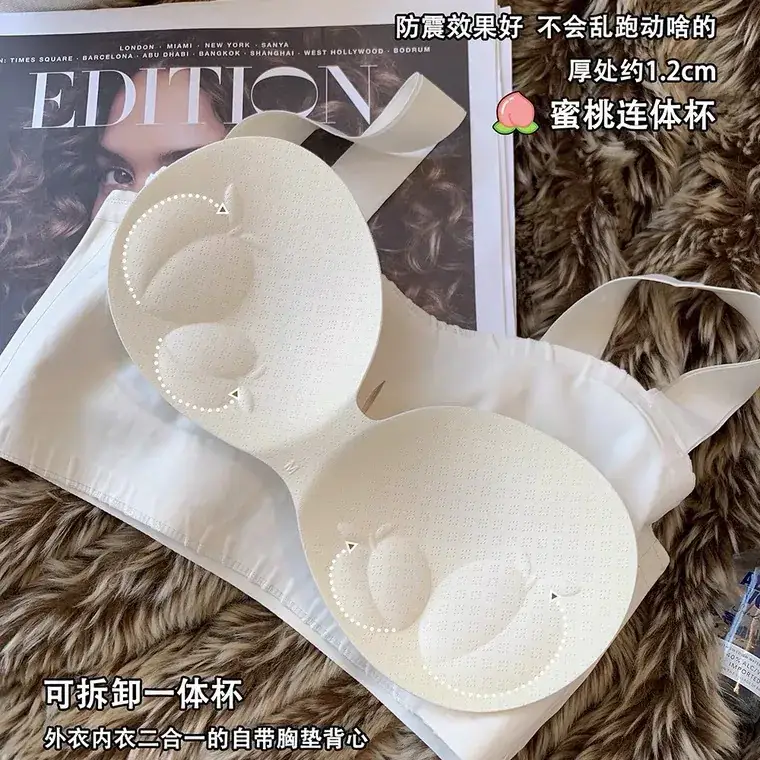 Women's Traceless Underwear Set Small Chest Gather Steel Ring Free - Image 7