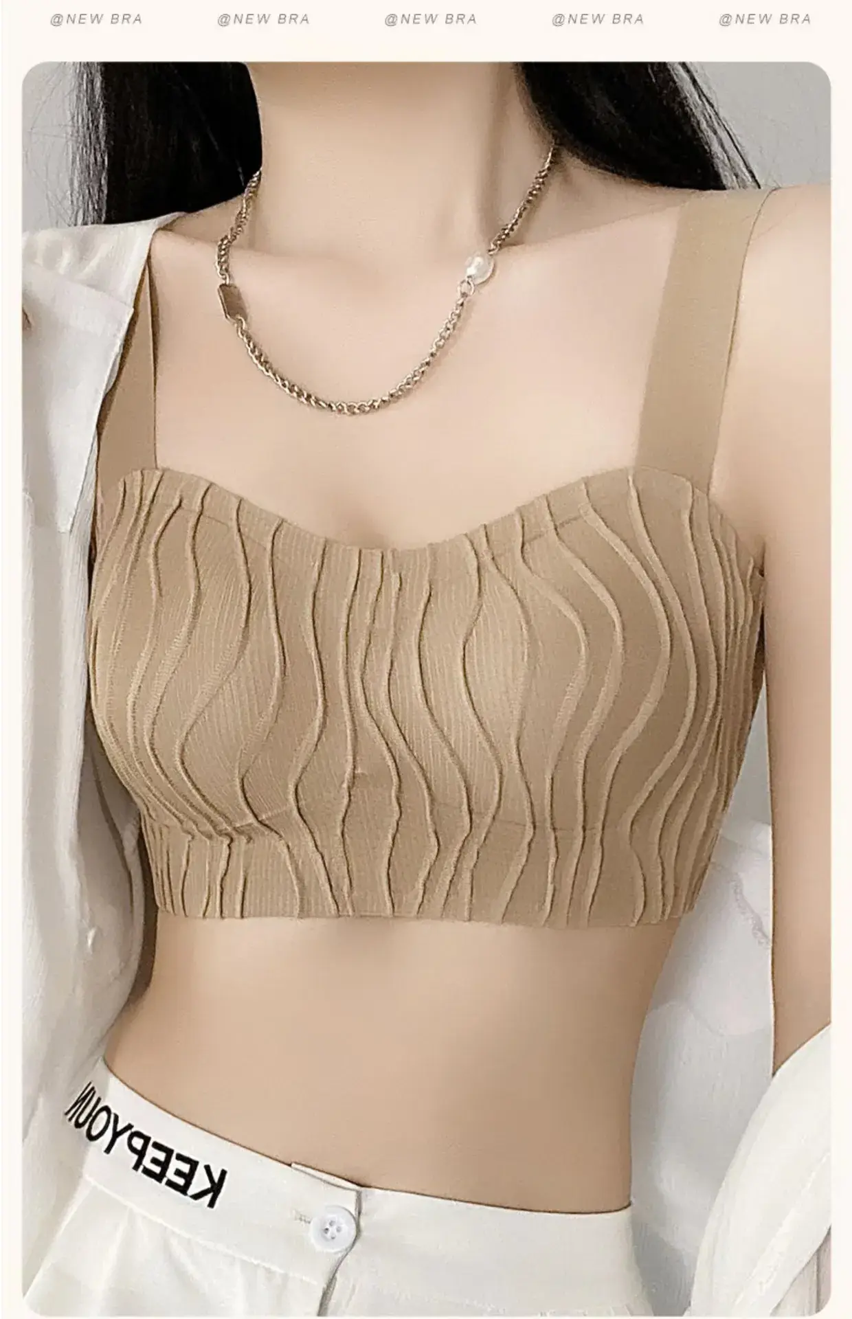 Women's Traceless Underwear Set Small Chest Gather Steel Ring Free — feature 15