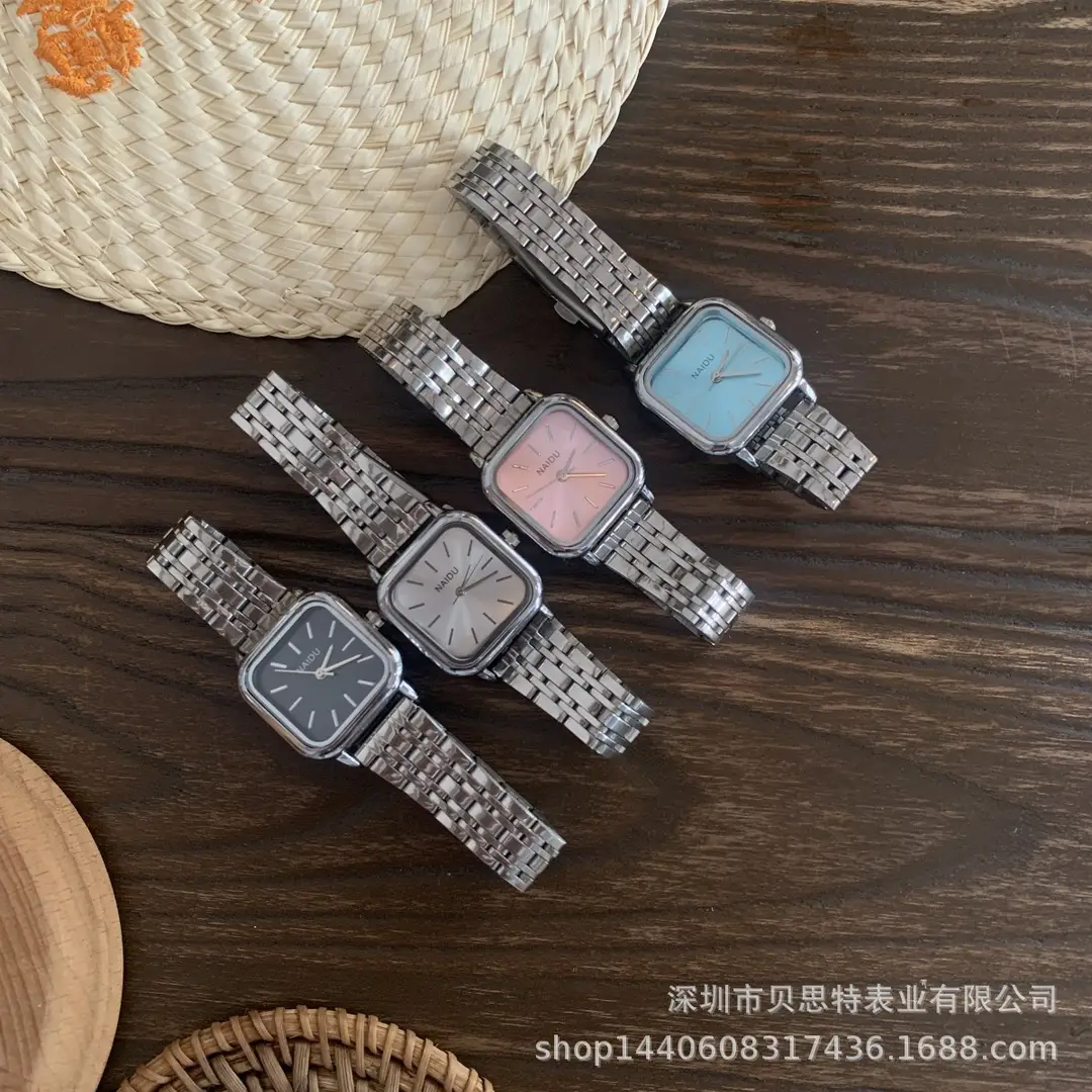 Hot-Selling Cold Style Square Small Dial Watch for Women Ins High-End Simple Elegant Student Steel Band Quartz Watch — feature 1
