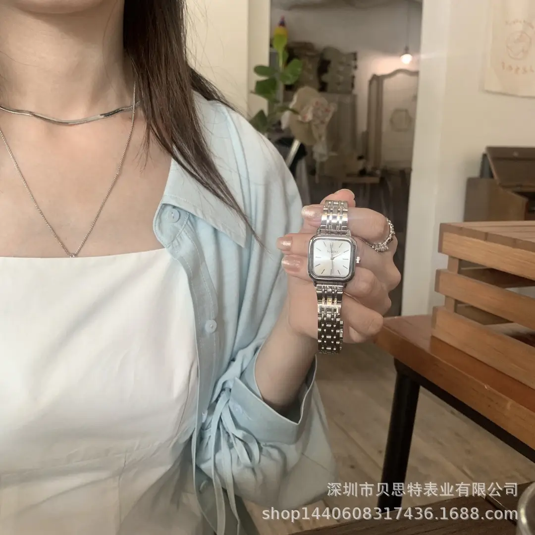 Hot-Selling Cold Style Square Small Dial Watch for Women Ins High-End Simple Elegant Student Steel Band Quartz Watch — feature 11
