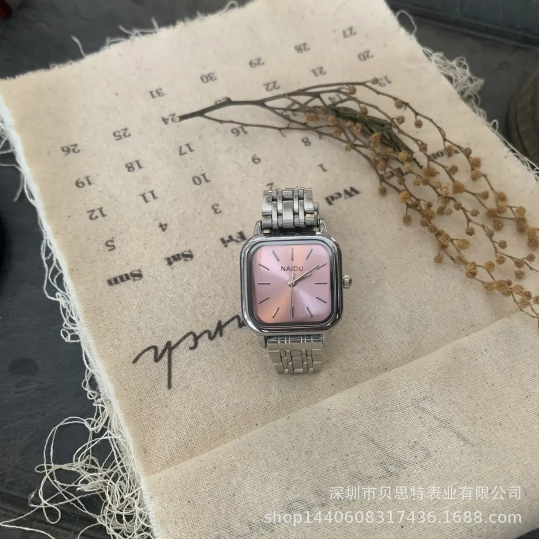 Hot-Selling Cold Style Square Small Dial Watch for Women Ins High-End Simple Elegant Student Steel Band Quartz Watch — feature 17