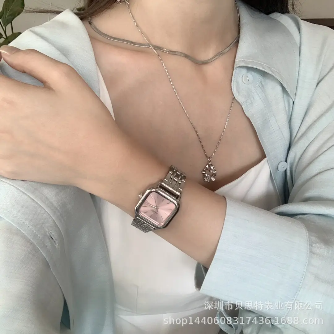 Hot-Selling Cold Style Square Small Dial Watch for Women Ins High-End Simple Elegant Student Steel Band Quartz Watch — feature 20
