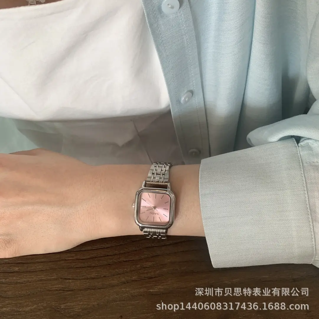 Hot-Selling Cold Style Square Small Dial Watch for Women Ins High-End Simple Elegant Student Steel Band Quartz Watch — feature 22