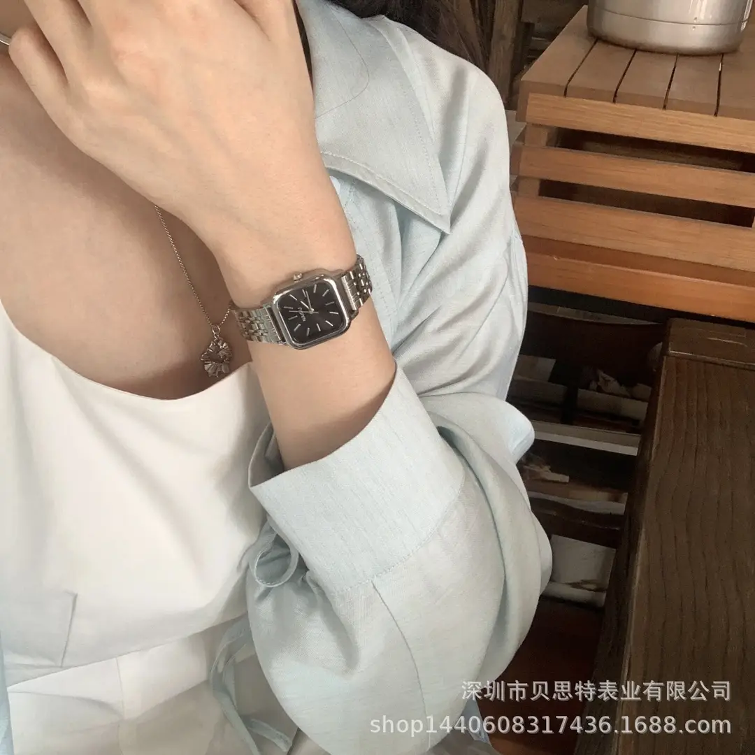 Hot-Selling Cold Style Square Small Dial Watch for Women Ins High-End Simple Elegant Student Steel Band Quartz Watch — feature 27