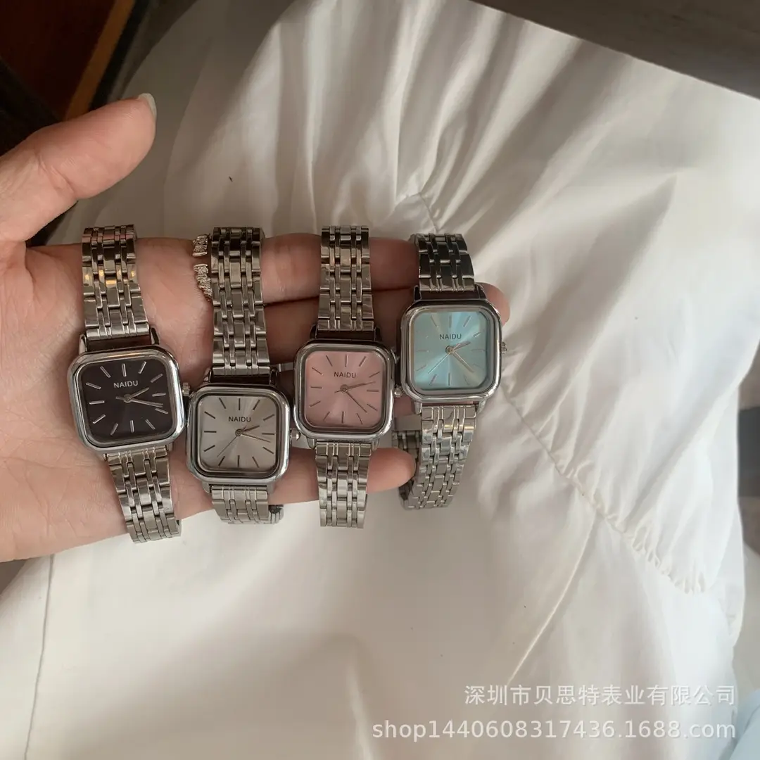 Hot-Selling Cold Style Square Small Dial Watch for Women Ins High-End Simple Elegant Student Steel Band Quartz Watch — feature 3