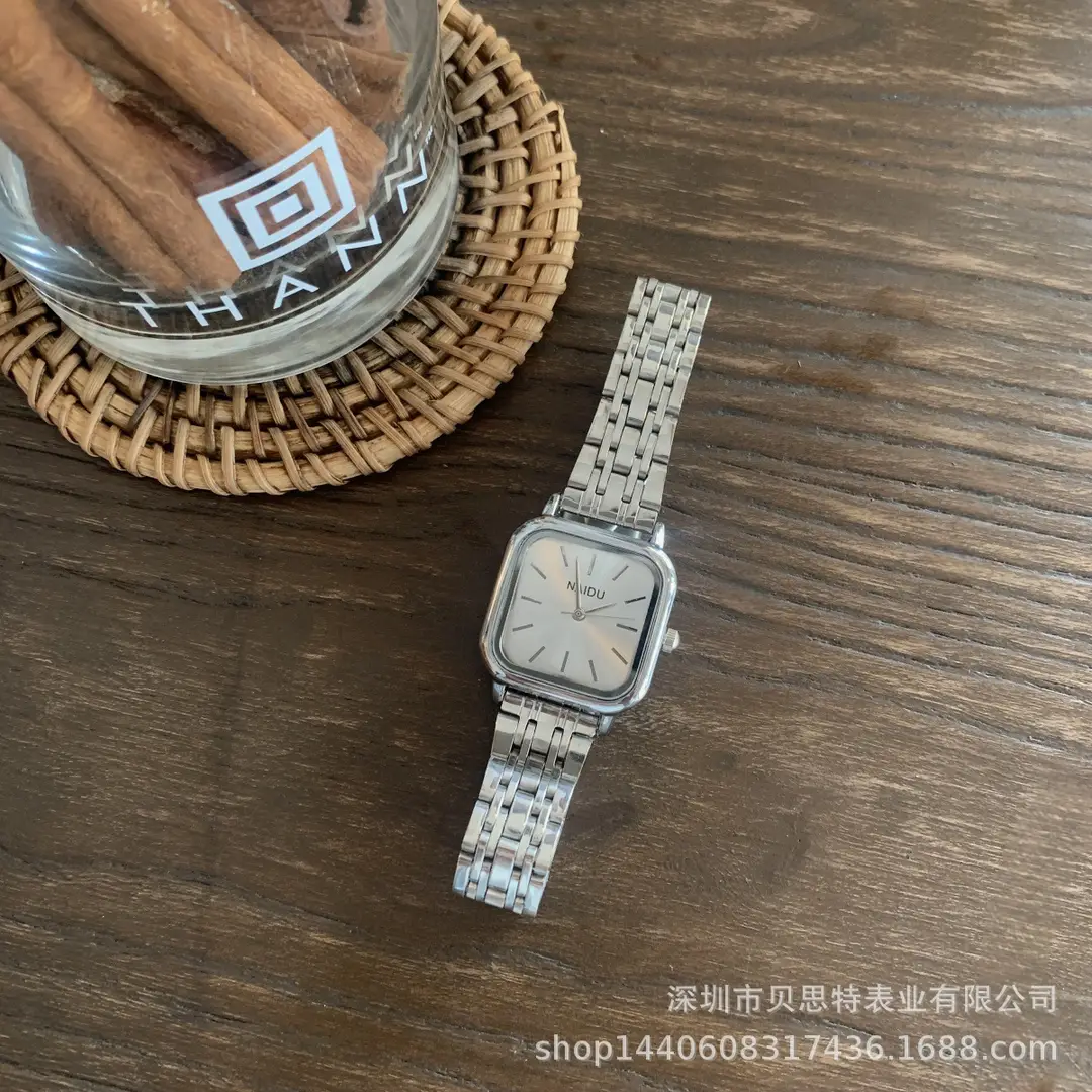 Hot-Selling Cold Style Square Small Dial Watch for Women Ins High-End Simple Elegant Student Steel Band Quartz Watch — feature 9
