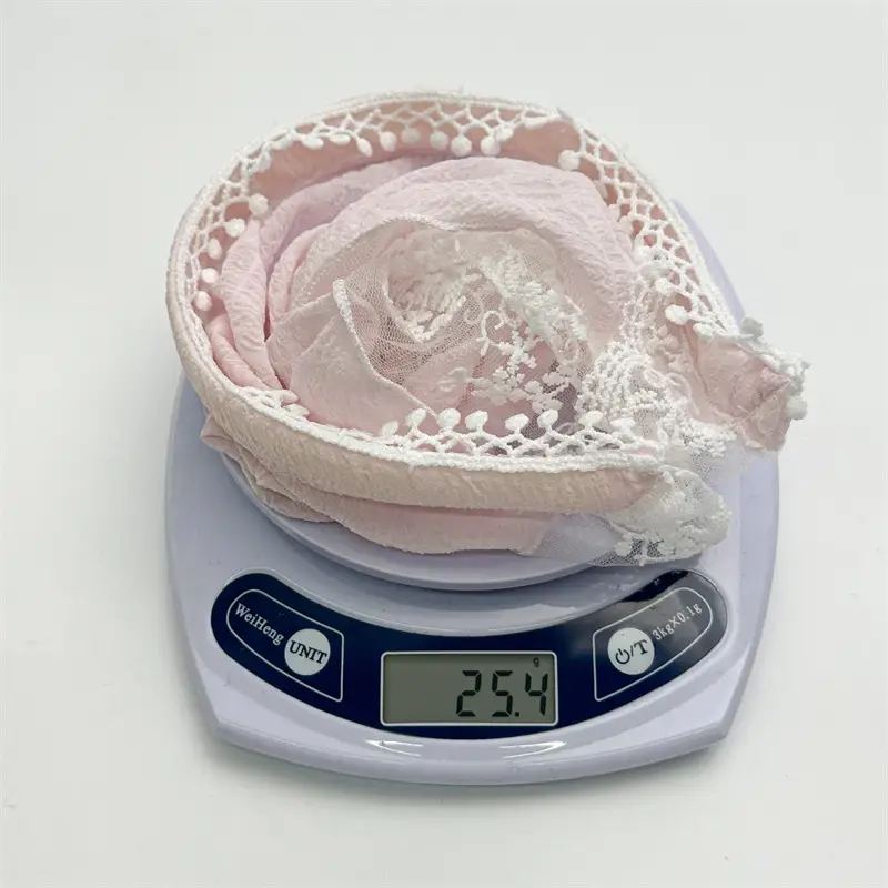Pink Lace Seersucker Hair Band for Girls - Image 8