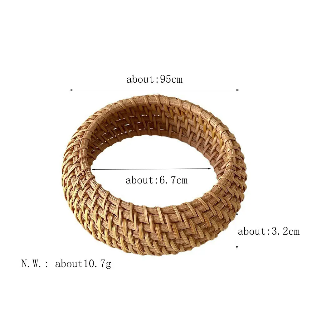 Cross-border Hot-selling Ethnic Style Woven Rattan Bracelet Retro Classic Round All-match Bracelet Fashion Commuter Bracelet — feature 3