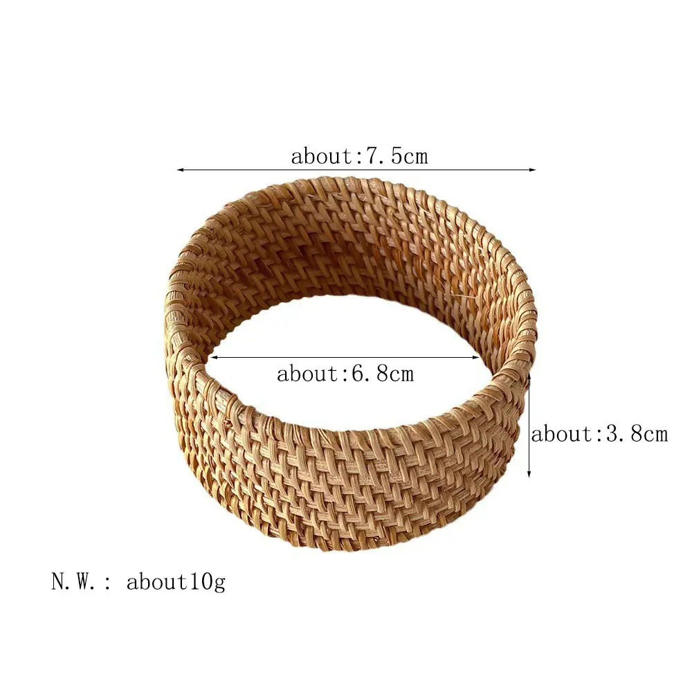 Cross-border Hot-selling Ethnic Style Woven Rattan Bracelet Retro Classic Round All-match Bracelet Fashion Commuter Bracelet — feature 6