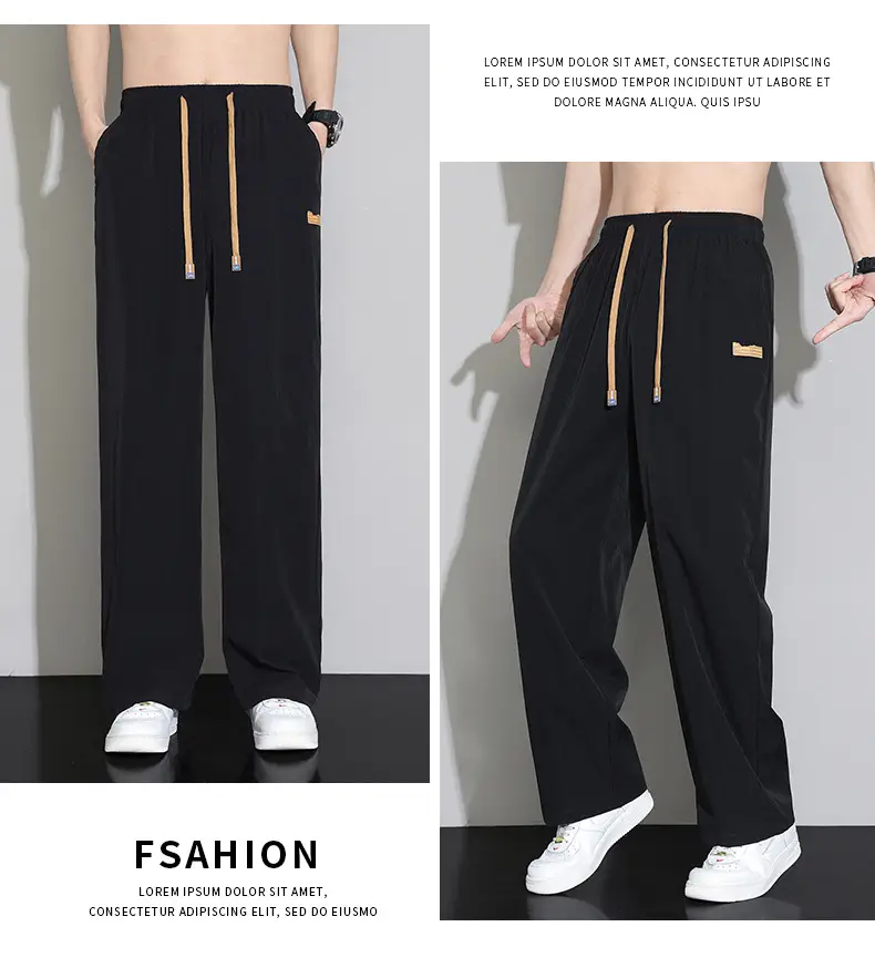 Men's Black Ice Silk Capri Pants 2025 — feature 13