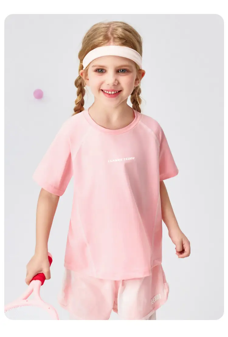Kids Short Sleeve Breathable T-Shirt Blue Medium — feature 14