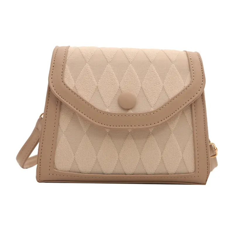 Women's Rhombic Shoulder Bag Black Beige 2024 Spring - Image 8