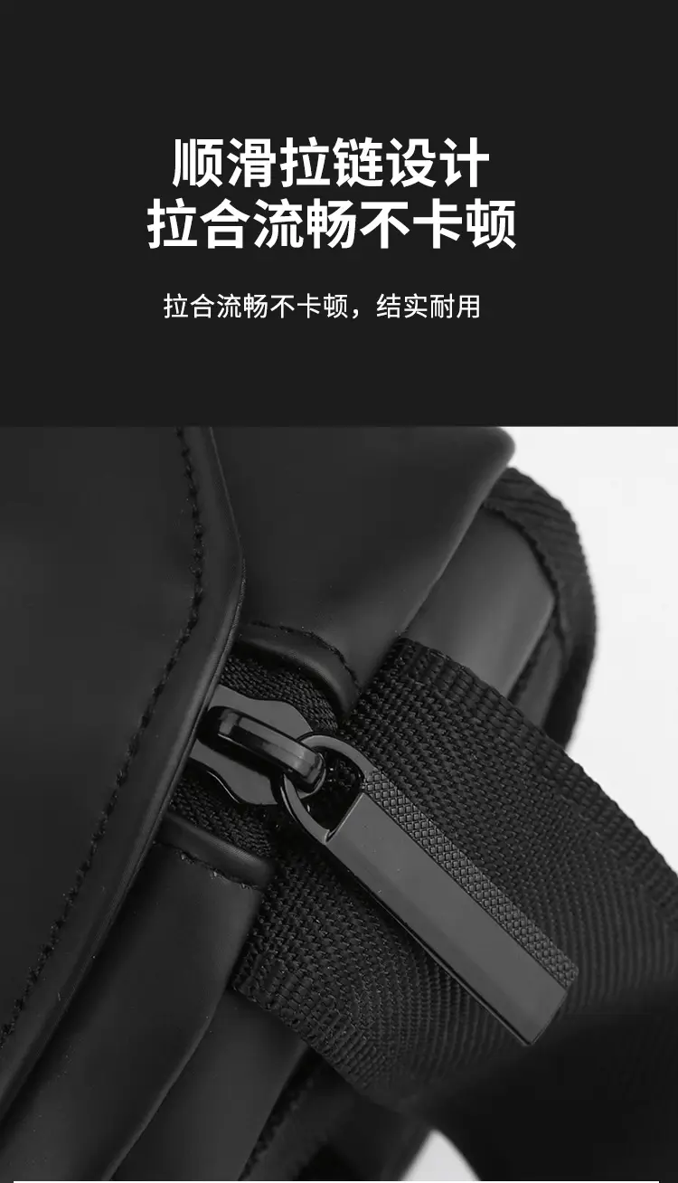 Men's Leather Crossbody Messenger Bag Black Retro Style — feature 14