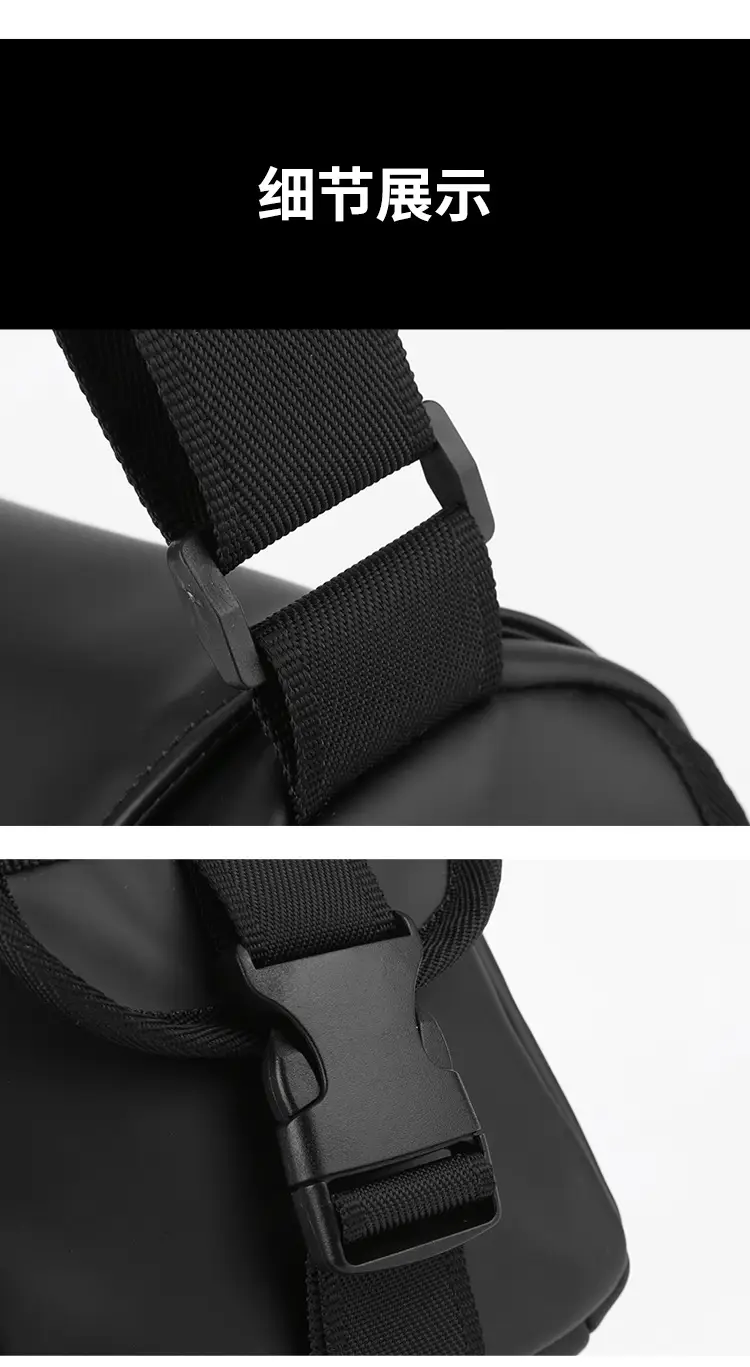 Men's Leather Crossbody Messenger Bag Black Retro Style — feature 21