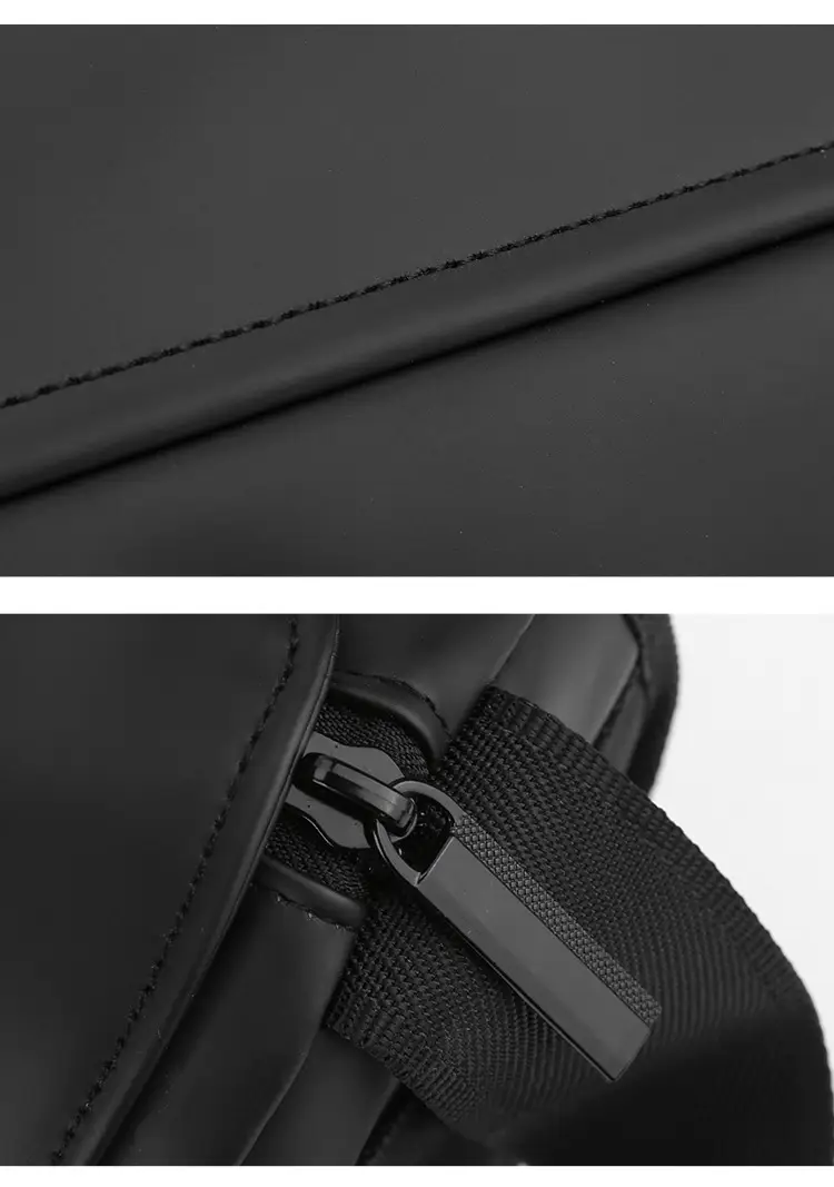 Men's Leather Crossbody Messenger Bag Black Retro Style — feature 22