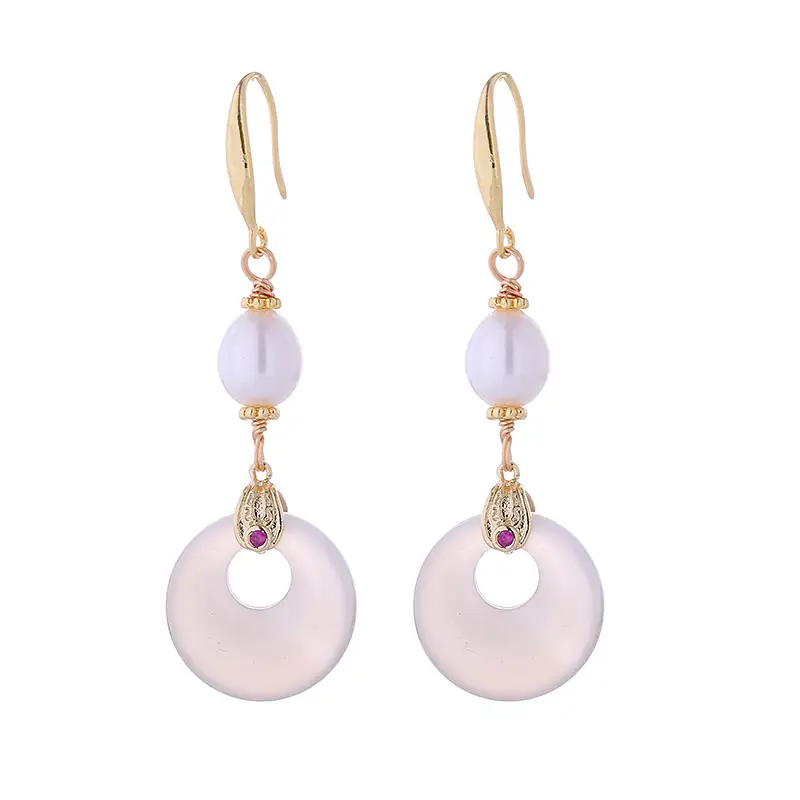 Vintage Pearl Earrings with Buckle Design - Image 6